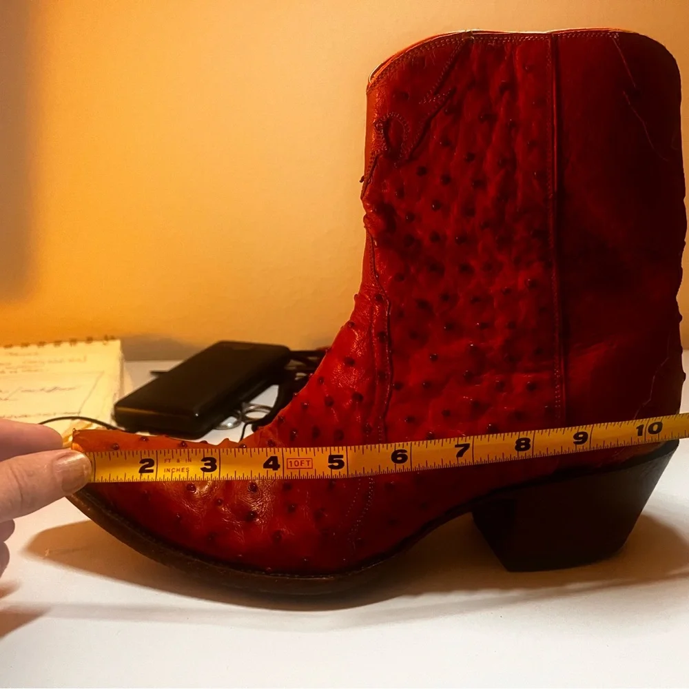 Back at the Ranch Ostrich Ankle Cowgirl Boot - Classic Western Style - Picture 12 of 14